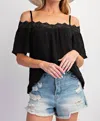 Easel Let's Have Fun Top In Black