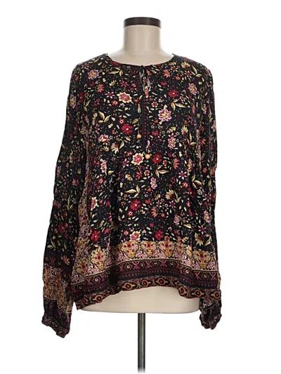 Pre-owned Easel Long Sleeve Blouse In Black