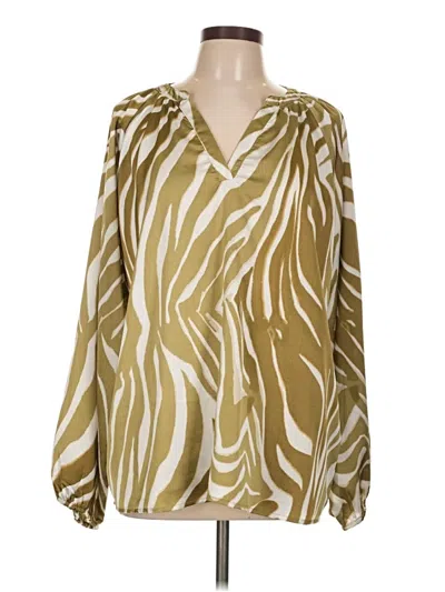 Pre-owned Easel Long Sleeve Blouse In Gold