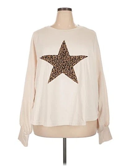 Pre-owned Easel Long Sleeve Blouse In Ivory