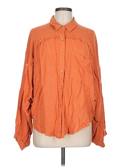 Pre-owned Easel Long Sleeve Blouse In Orange