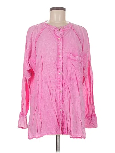 Pre-owned Easel Long Sleeve Blouse In Pink