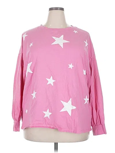 Pre-owned Easel Long Sleeve Blouse In Pink