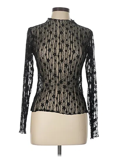 Pre-owned Easel Long Sleeve Top Black Turtleneck Tops