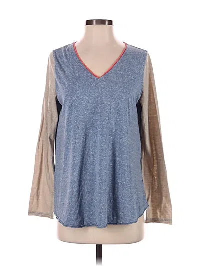 Pre-owned Easel Long Sleeve Top Gray V-neck Tops