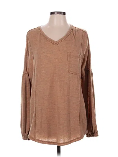 Pre-owned Easel Long Sleeve T-shirt In Brown