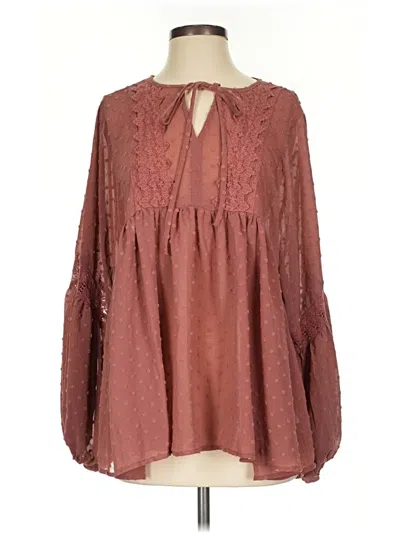 Pre-owned Easel Long Sleeve T-shirt In Brown