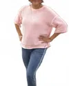 Easel Loose Knit Pullover In Blush Pink In Pink