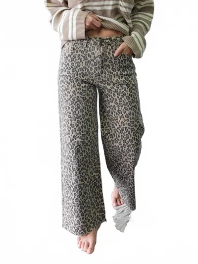 Easel Lorena Pants In Multi In Animal Print