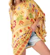 Easel Margaret Kaftan In Yellow Multi In Yellow