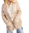 Easel Marlowe Cardigan In Khaki In Nude
