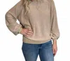 Easel Mineral Washed Sweater In Khaki In Green