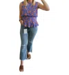 Easel Mix Top In Lavender In Blue
