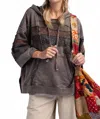 Easel Mixed Print Mineral Washed Hoodie Pullover In Mix Print