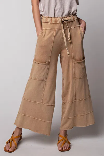 Easel More Than Enough Mineral Wash Pants In Camel