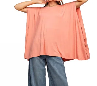 Easel Naomi Tunic In Peach In Pink