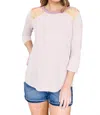 Easel Playful Patches Top In Pink In Pink