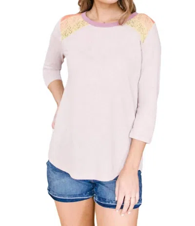 Easel Playful Patches Top In Pink