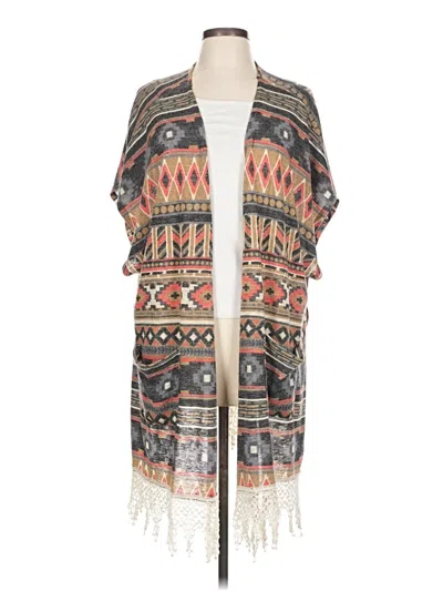 Pre-owned Easel Poncho In Gray