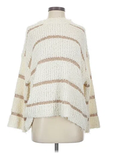 Pre-owned Easel Poncho In Ivory