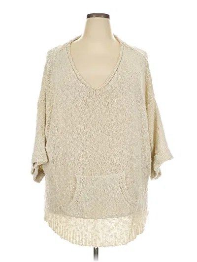 Pre-owned Easel Poncho In Tan