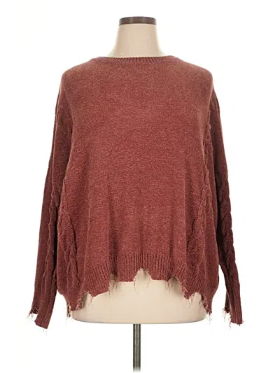 Pre-owned Easel Pullover Sweater In Burgundy
