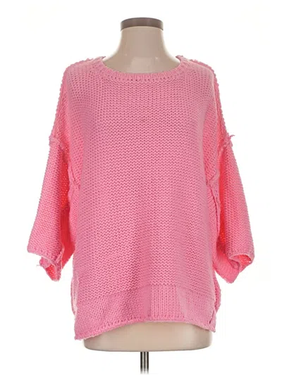 Pre-owned Easel Pullover Sweater In Pink