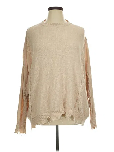 Pre-owned Easel Pullover Sweater In Tan