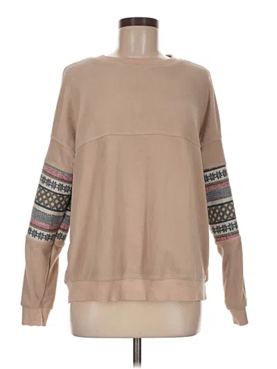 Pre-owned Easel Pullover Sweater In Tan