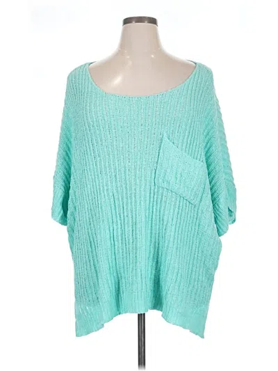 Pre-owned Easel Pullover Sweater In Teal