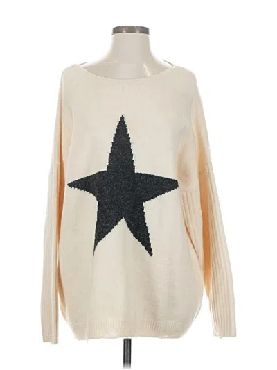 Pre-owned Easel Pullover Sweater In White