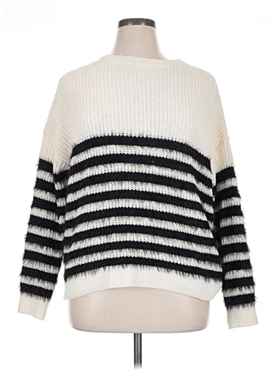 Pre-owned Easel Pullover Sweater In White