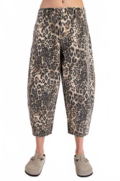 Easel Shakira Barrel Pants In Brown