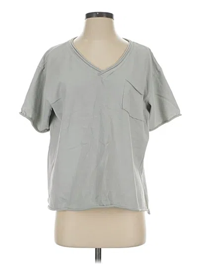 Pre-owned Easel Short Sleeve Blouse In Gray