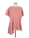 Easel Short Sleeve Blouse In Pink