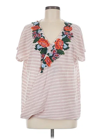 Pre-owned Easel Short Sleeve Blouse In Pink