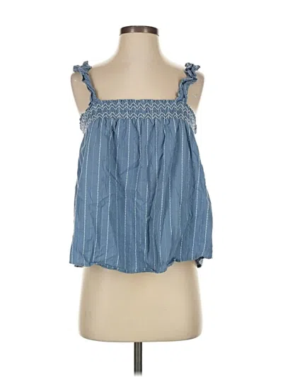 Pre-owned Easel Sleeveless Blouse In Blue
