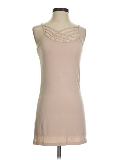 Pre-owned Easel Sleeveless Top Tan Scoop Neck Tops In Brown