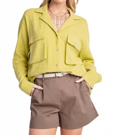 Easel Stretch Bengaline Shorts In Brown