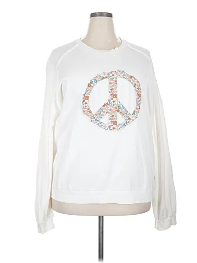 Pre-owned Easel Sweatshirt In White