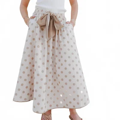 Easel Sweet Spot Skirt In Milk Chocolate Polkadot In Multi