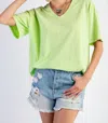 Easel The Emma Jo Top - Plus In Lime In Green