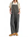 Easel Washed Animal Print Twill Overalls In Multi In Multi
