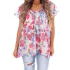 Easel What About Us Floral Tunic Top In Pink In Pink