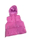 Easel Women's Barbie Puffer Vest In Pink In Pink