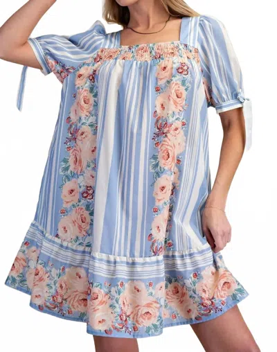 Easel Women's Clara Floral Dress In Blue