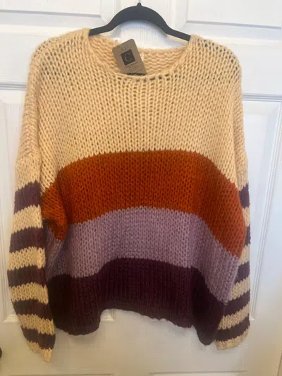 Easel Women's Mix Sweater In Lilac In Blue