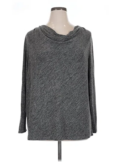Pre-owned East Adeline Long Sleeve Top Gray Cowl Neck Tops