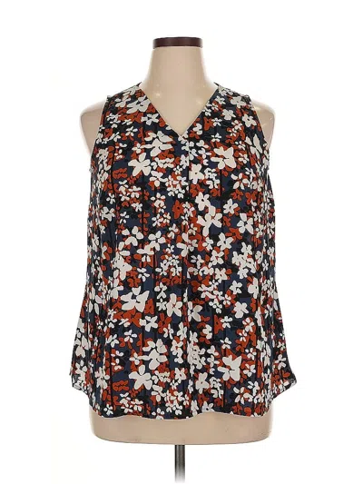 Pre-owned East Adeline Sleeveless Blouse In Brown