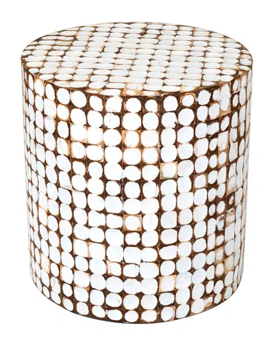 EAST AT MAIN EAST AT MAIN COLUMBIA COCONUT SHELL ACCENT TABLE